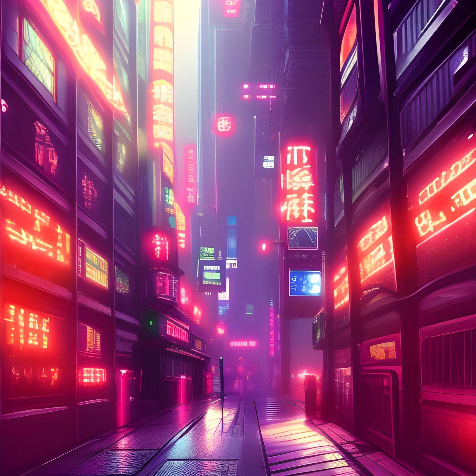 Neon Tokyo  by @Ghost