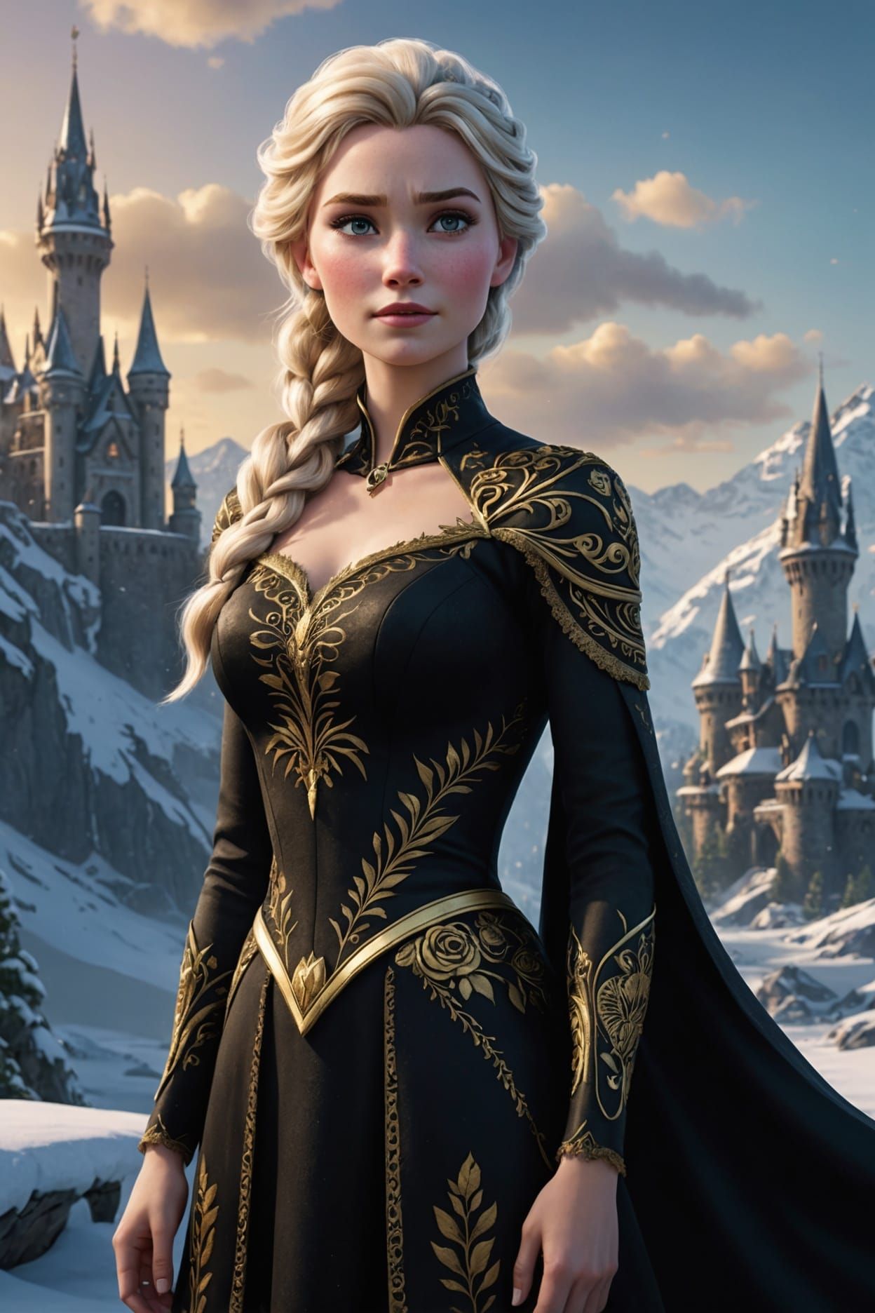 Disney Dark: Elsa from frozen - AI Generated Artwork - NightCafe Creator