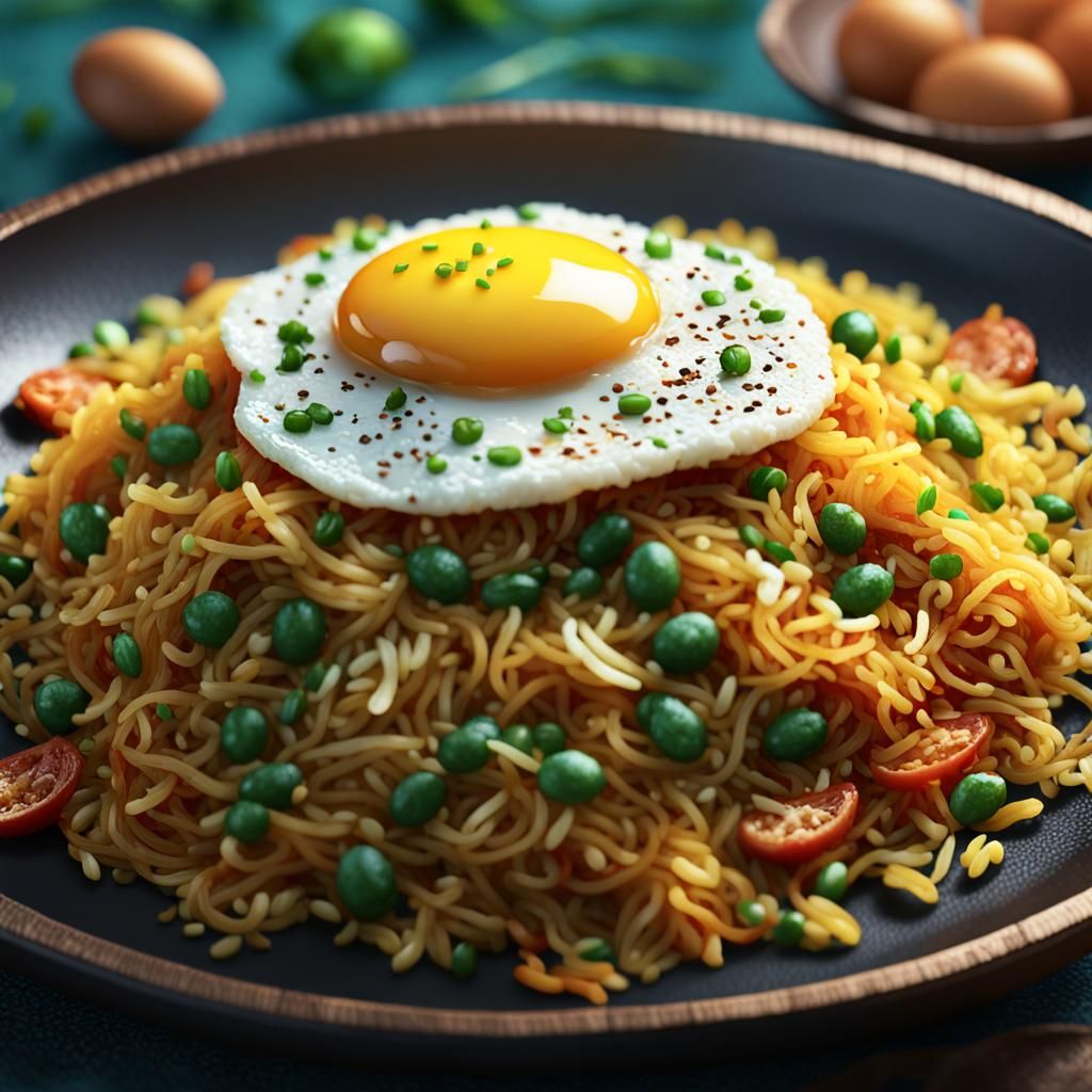 Fried rice with egg.