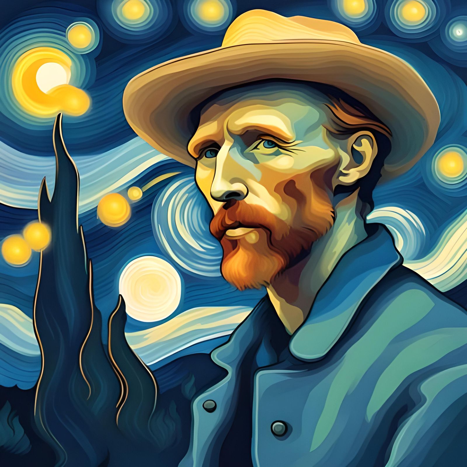 Van Gogh in The Starry Night