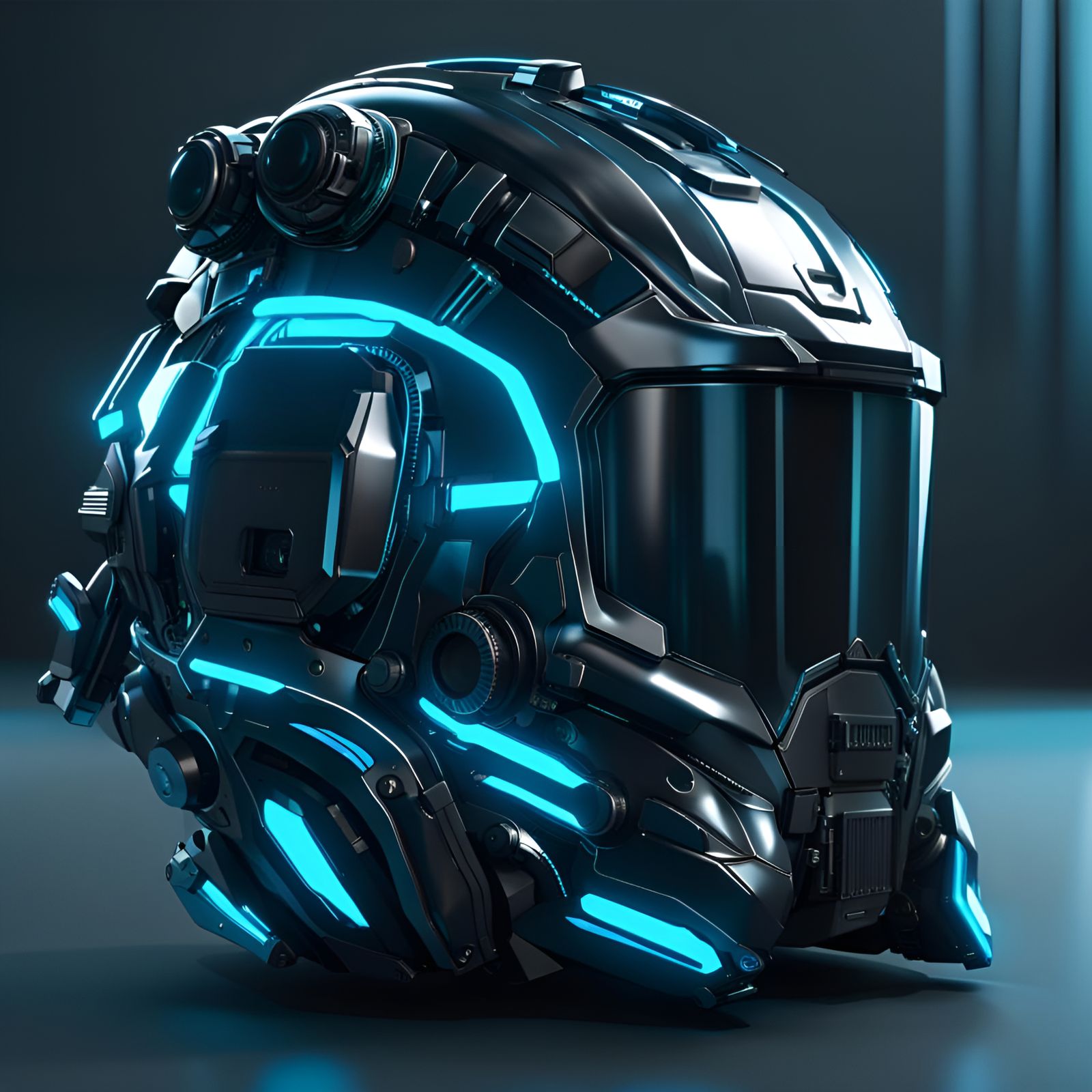 A.I. Helmet 18 - AI Generated Artwork - NightCafe Creator