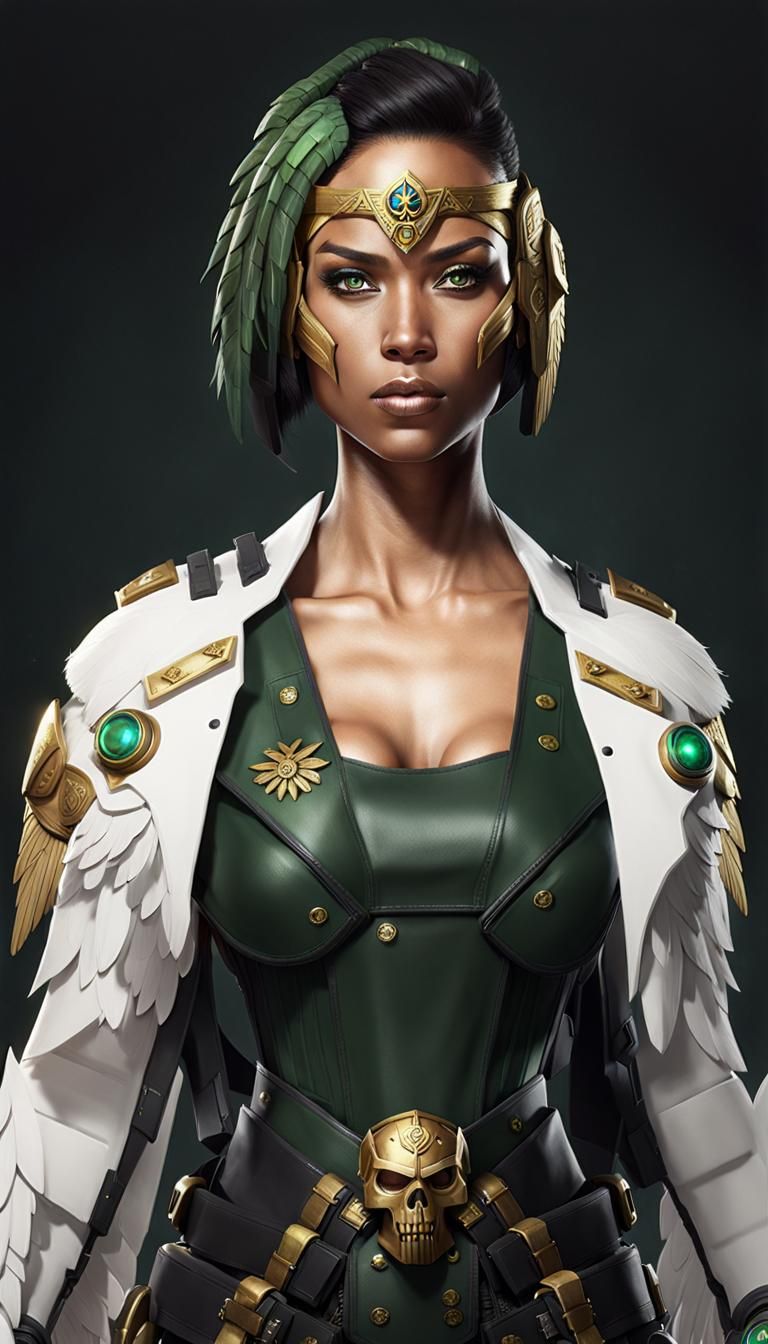 Warhammer 40k, Space Marine, futuristic warrior, Lashana Lyn...