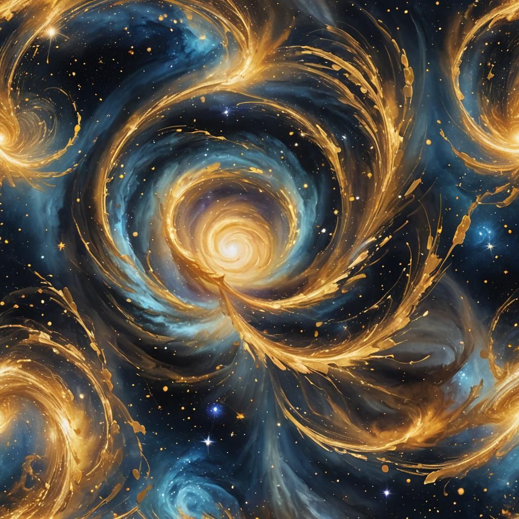 Cosmic Dance: A Celestial Ballet in Deep Color