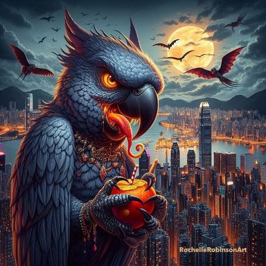 vampire languid parrot Hong Kong 💞 🔥🍍 - AI Generated Artwork ...