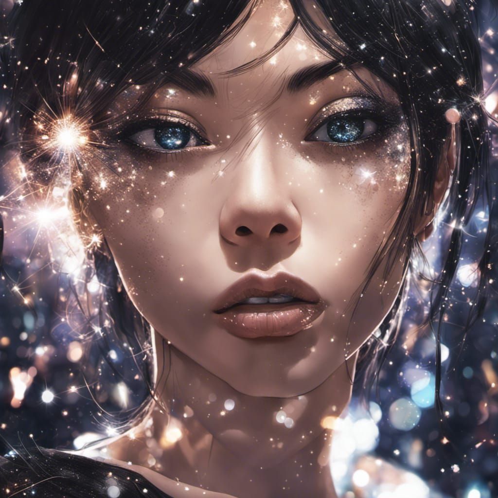 Glitter eyes.