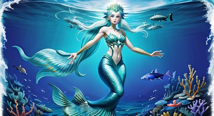 Biopunk Mermaid, Goddess , 

Genetic
