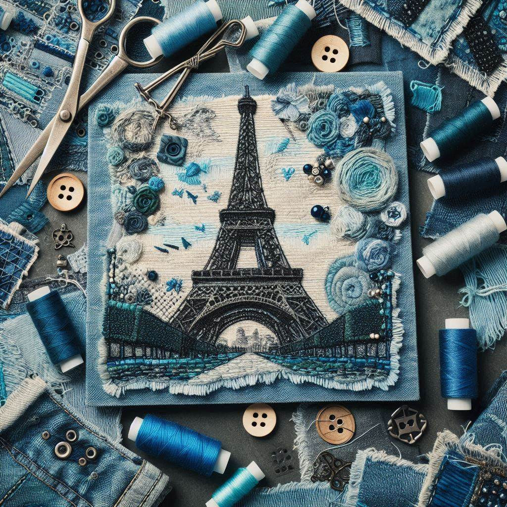 Denim Patch of Paris Love