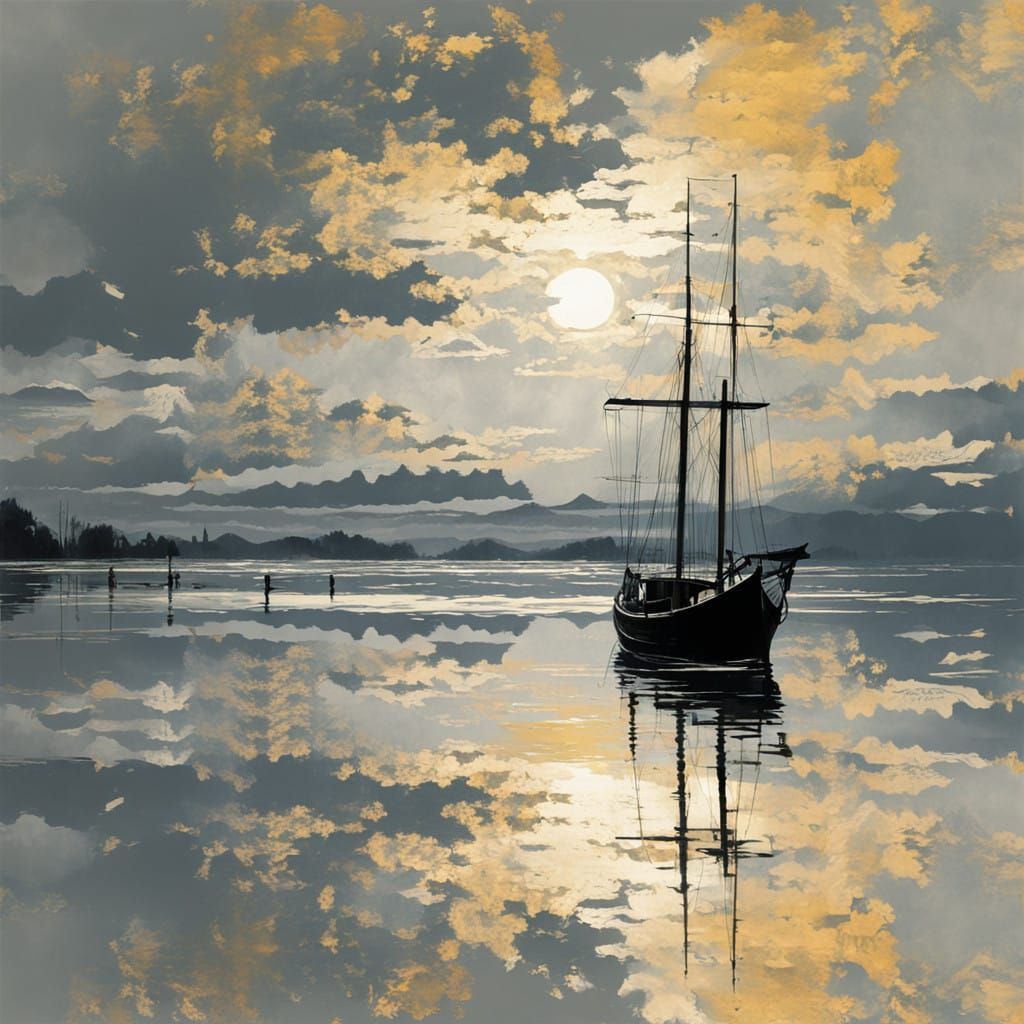 The calm before the storm, different  silver and gold colors   by @Mapont