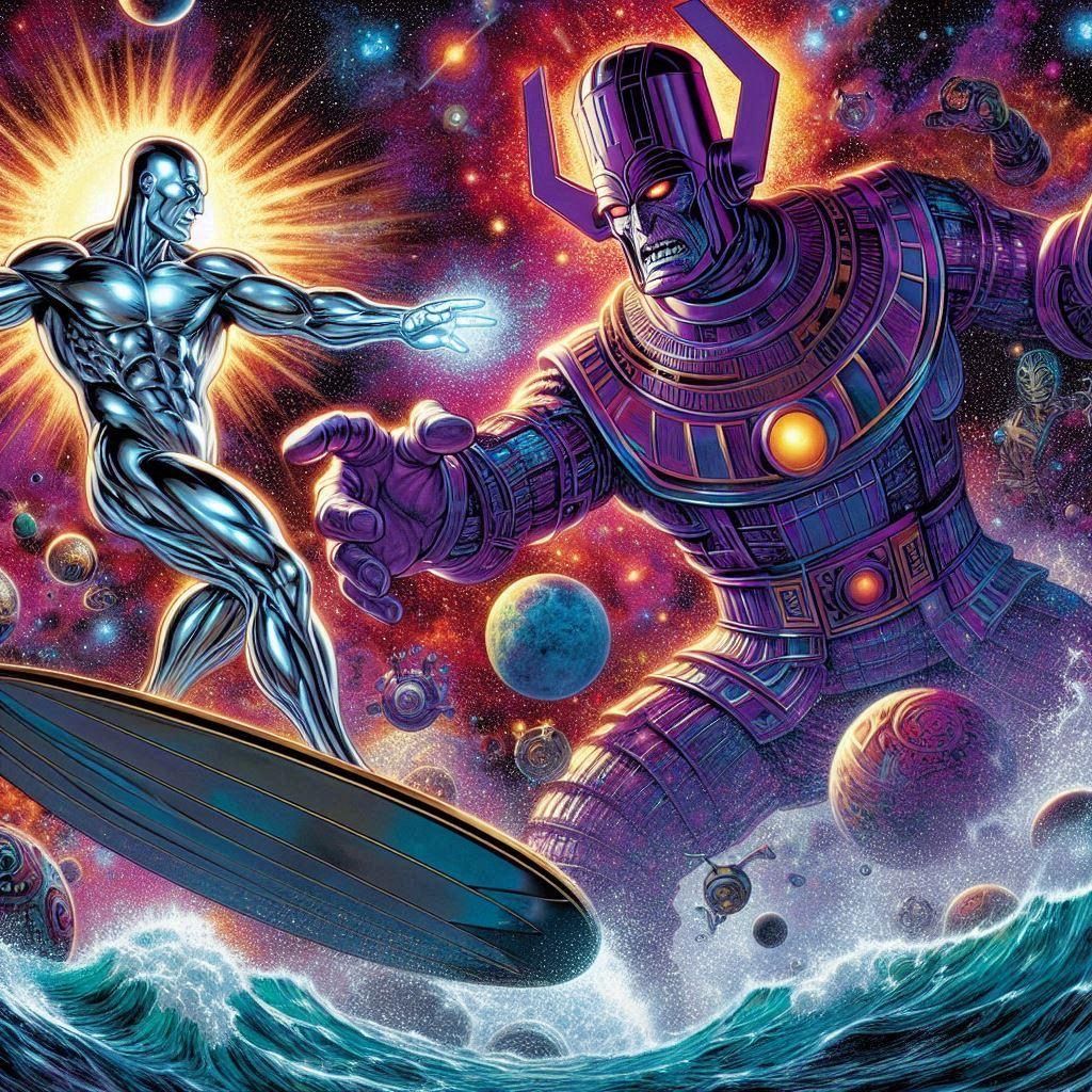 Silver Surfer vs Galactus