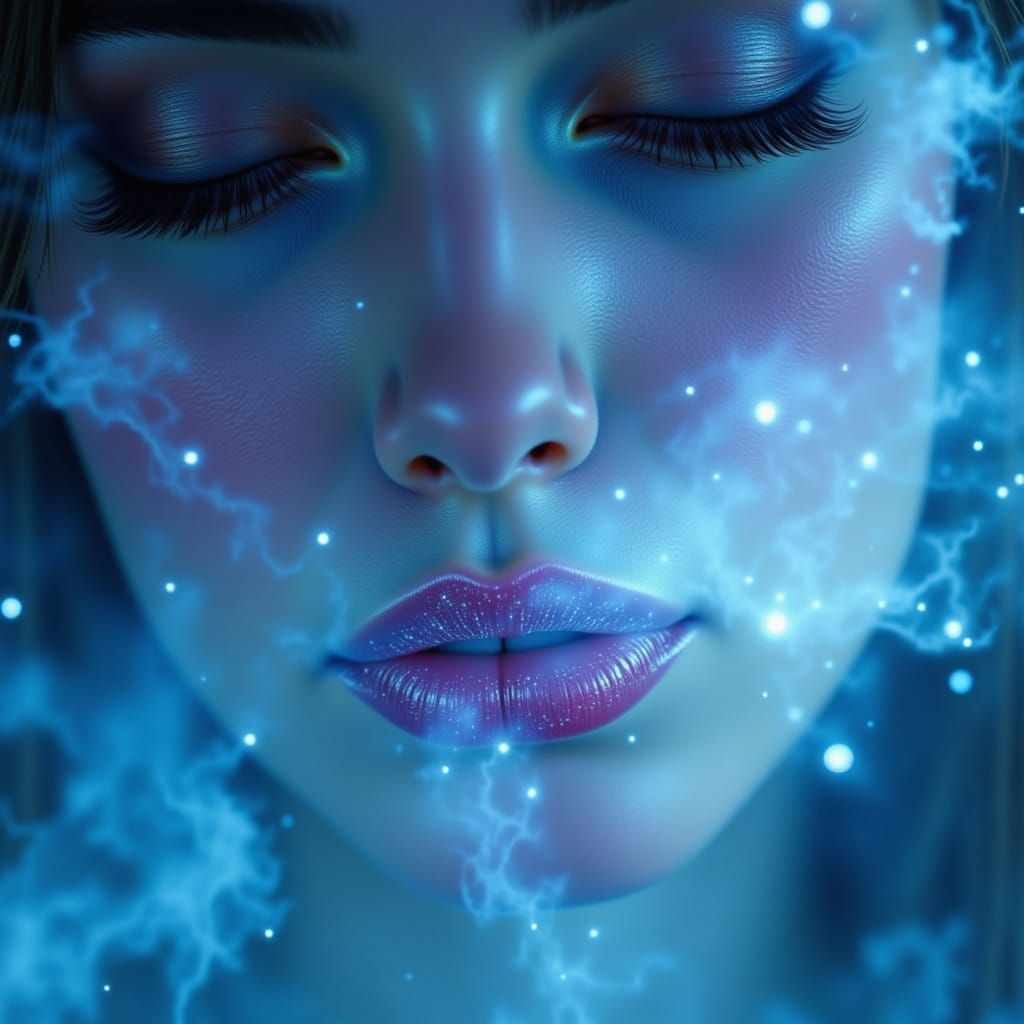 light blue kiss<lora:The LightBlue of Red:1.0>