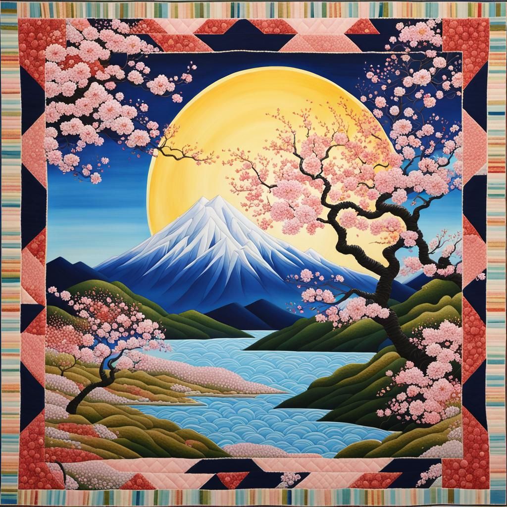 Cherry Blossoms, the River, the Mountain