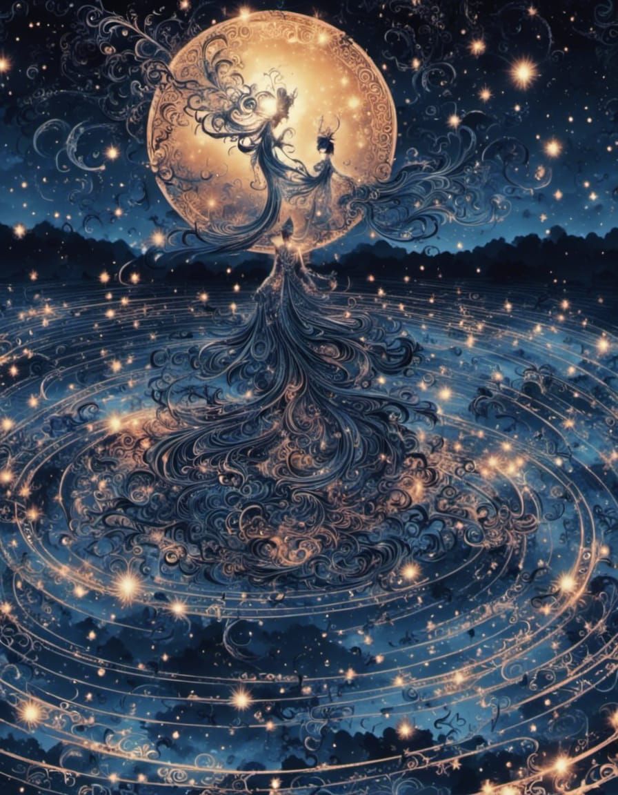 Ink Illustration of Intricate Patterns