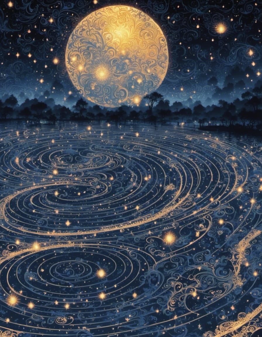 Detailed Ink Drawing with Fine Linework