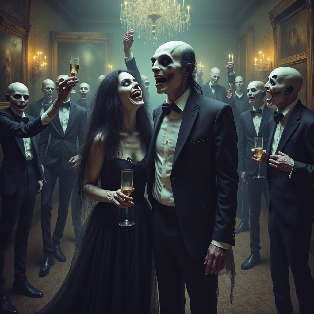 Ghosts and Ghouls Celebrate New Year's Eve