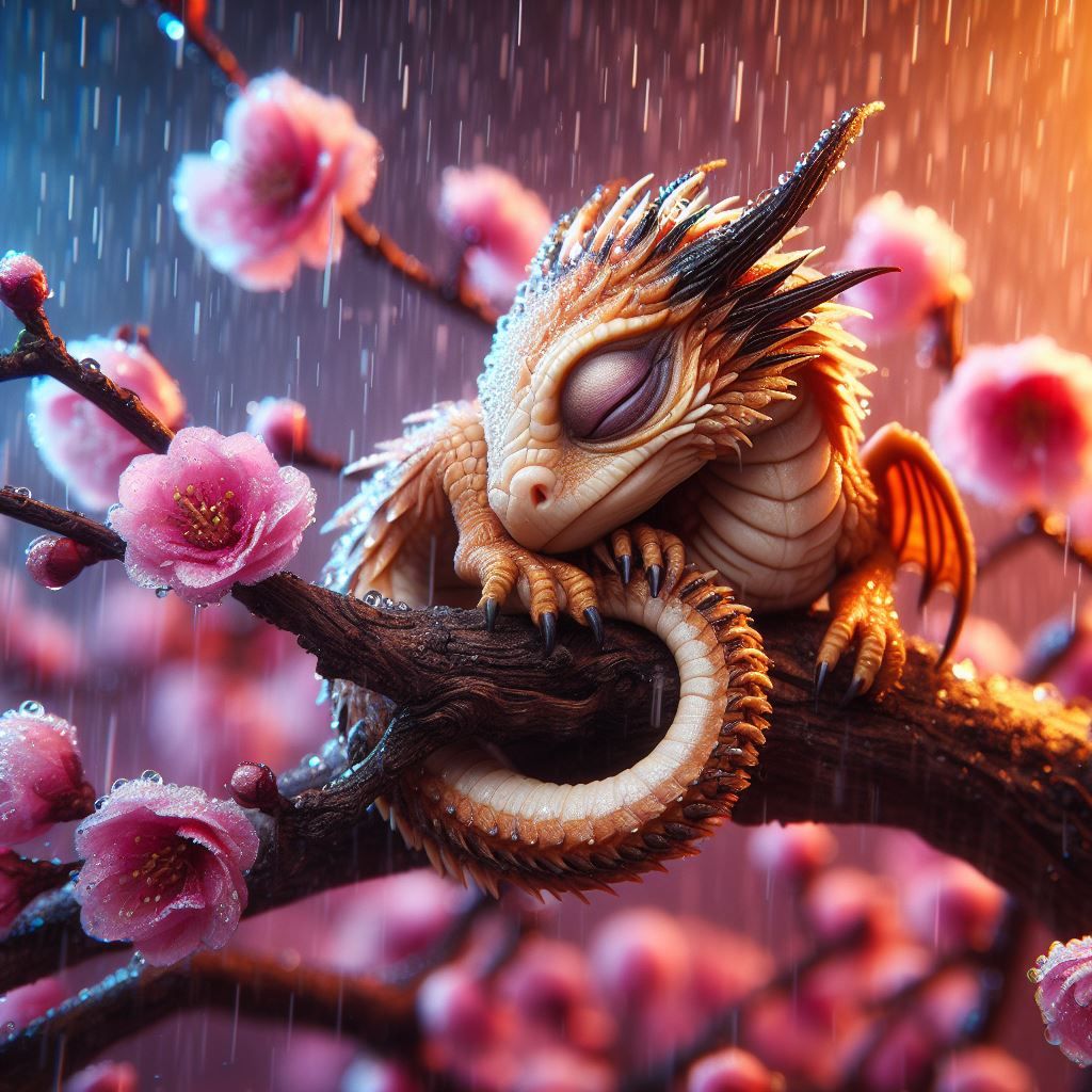 Curled Cherry Branch