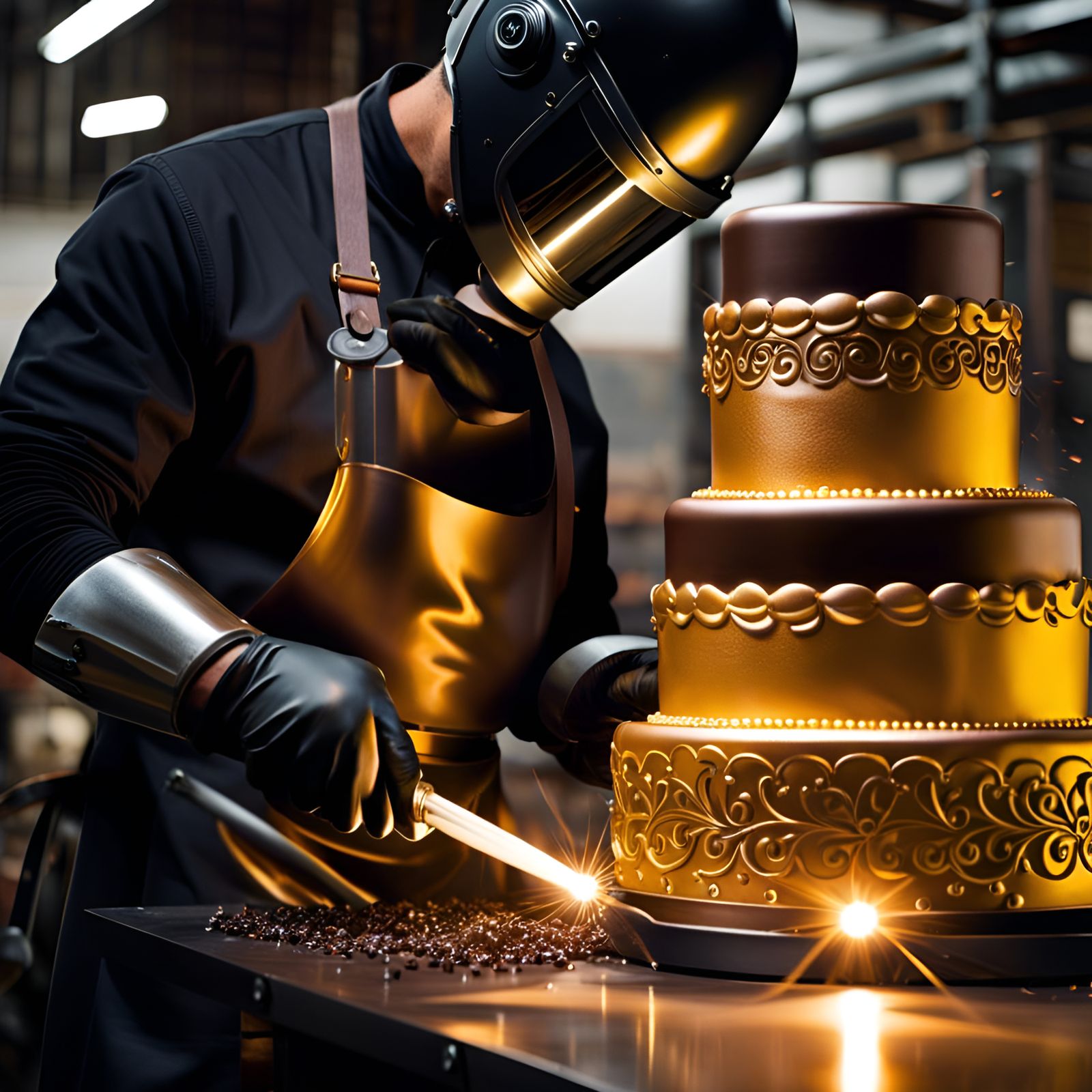 𝘄𝗲𝗹𝗱𝗶𝗻𝗴 𝗰𝗮𝗸𝗲  by @Latent Space Explorer