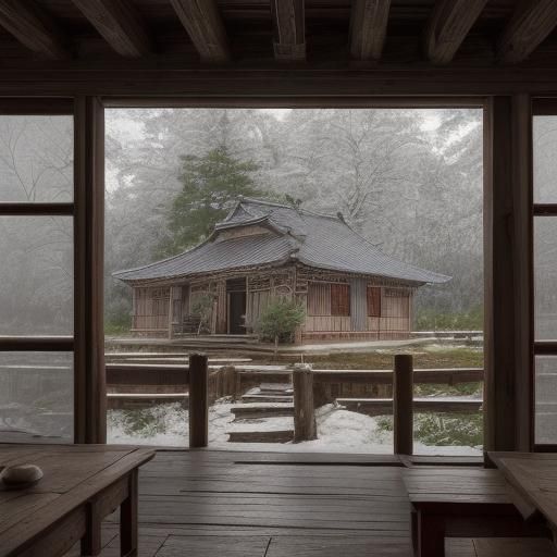 Hyperrealistic Ancient Houses and Weathered Wood