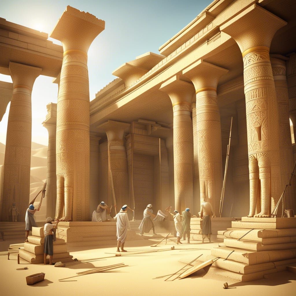 Building an Egyptian temple  by @Mike Ritchie