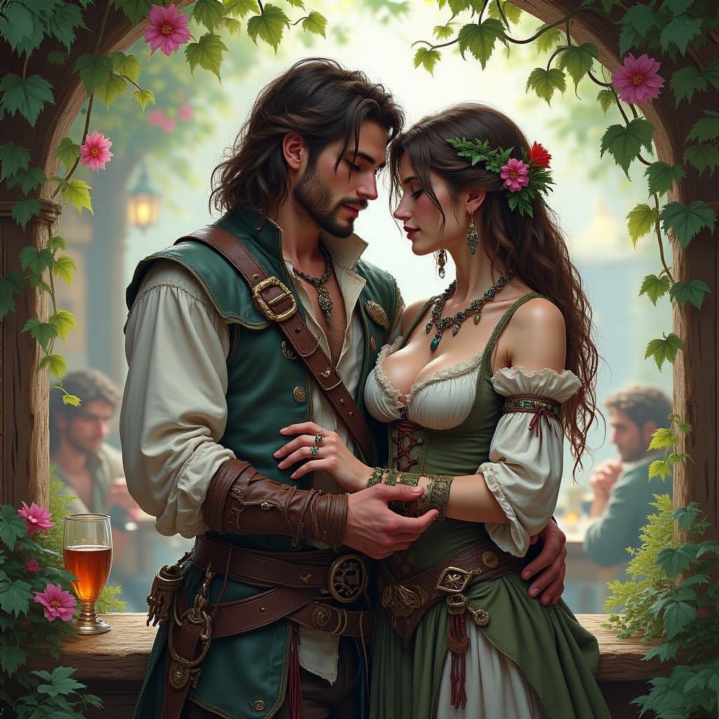 Dungeons and Dragons - Two lovers sharing a moment.