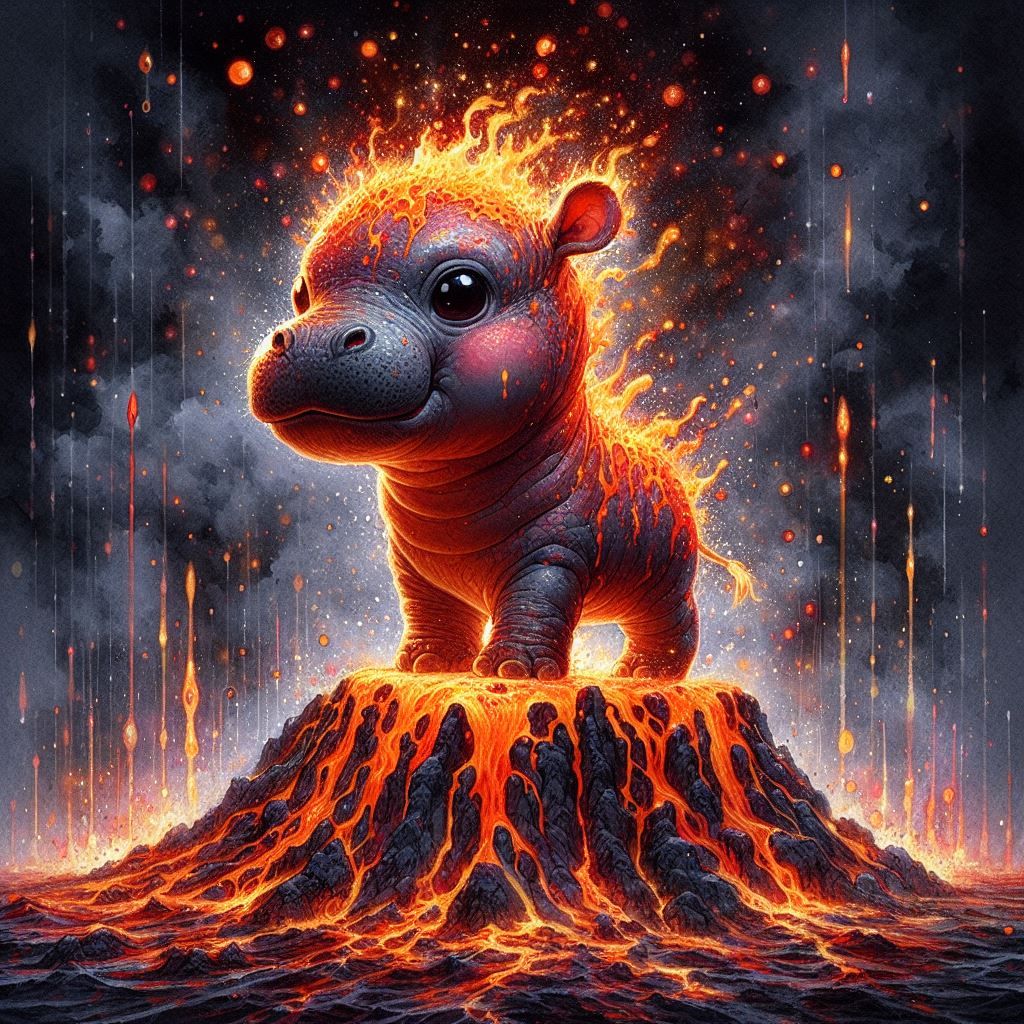 Fire Demon Hippo Chibi