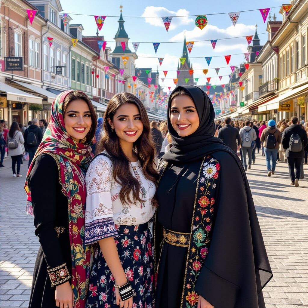 Cute White Rabbit in a Field of Flowers