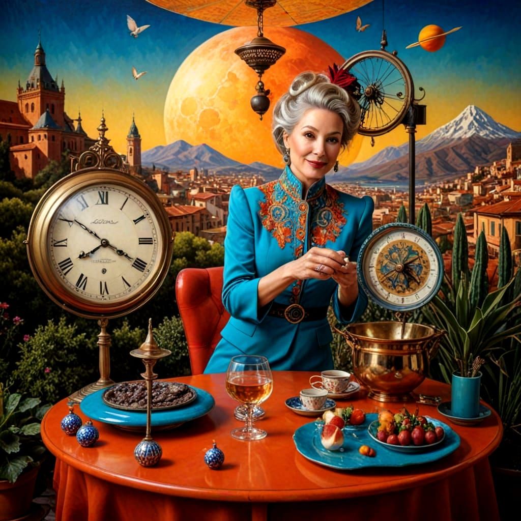 Elegantly Dressed Lady Exudes Inner Peace and Confidence