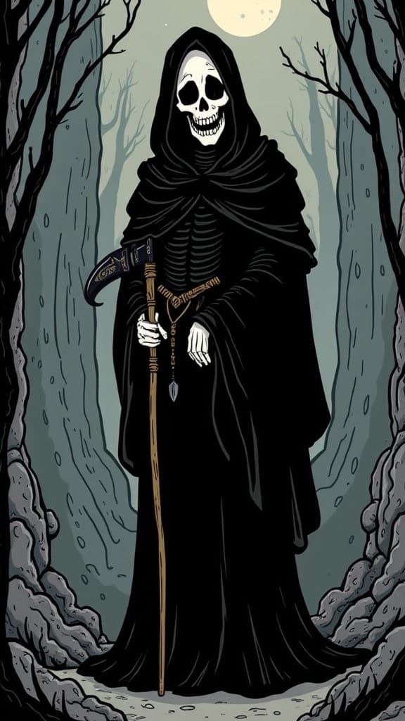Grim reaper <lora:Caffeine Cartoons V1:1.0> 