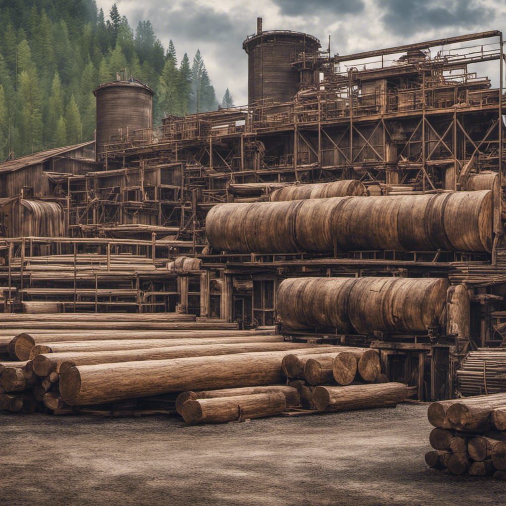 American Lumber Mill (Modern Age) AI Generated Artwork NightCafe