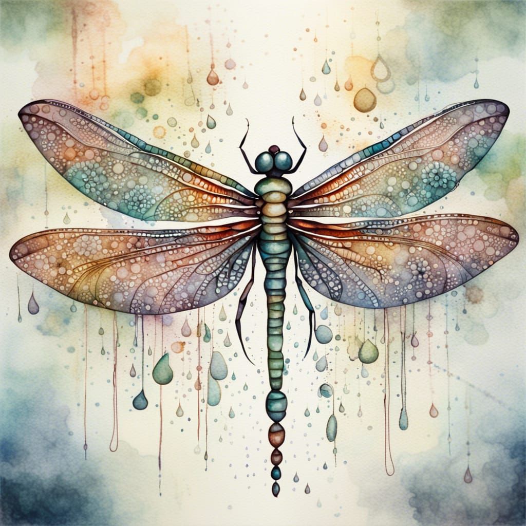 Drops of dragonfly   by @David Gotet