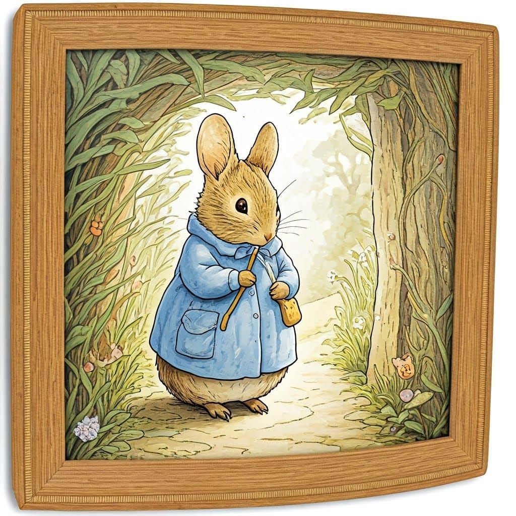 Dolls Share Breakfast in Beatrix Potter Style