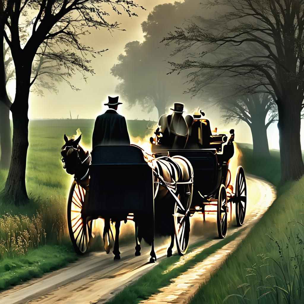 Because I could not stop for Death –
He kindly stopped for m...
