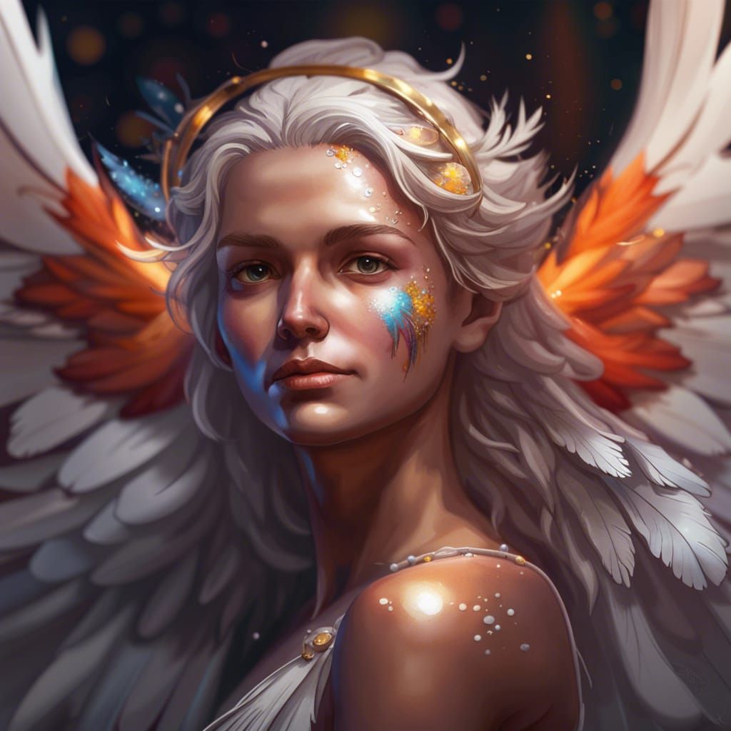 Feather Angel - Ai Generated Artwork - Nightcafe Creator