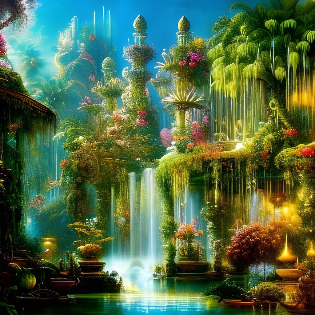 Water Garden - AI Generated Artwork - NightCafe Creator