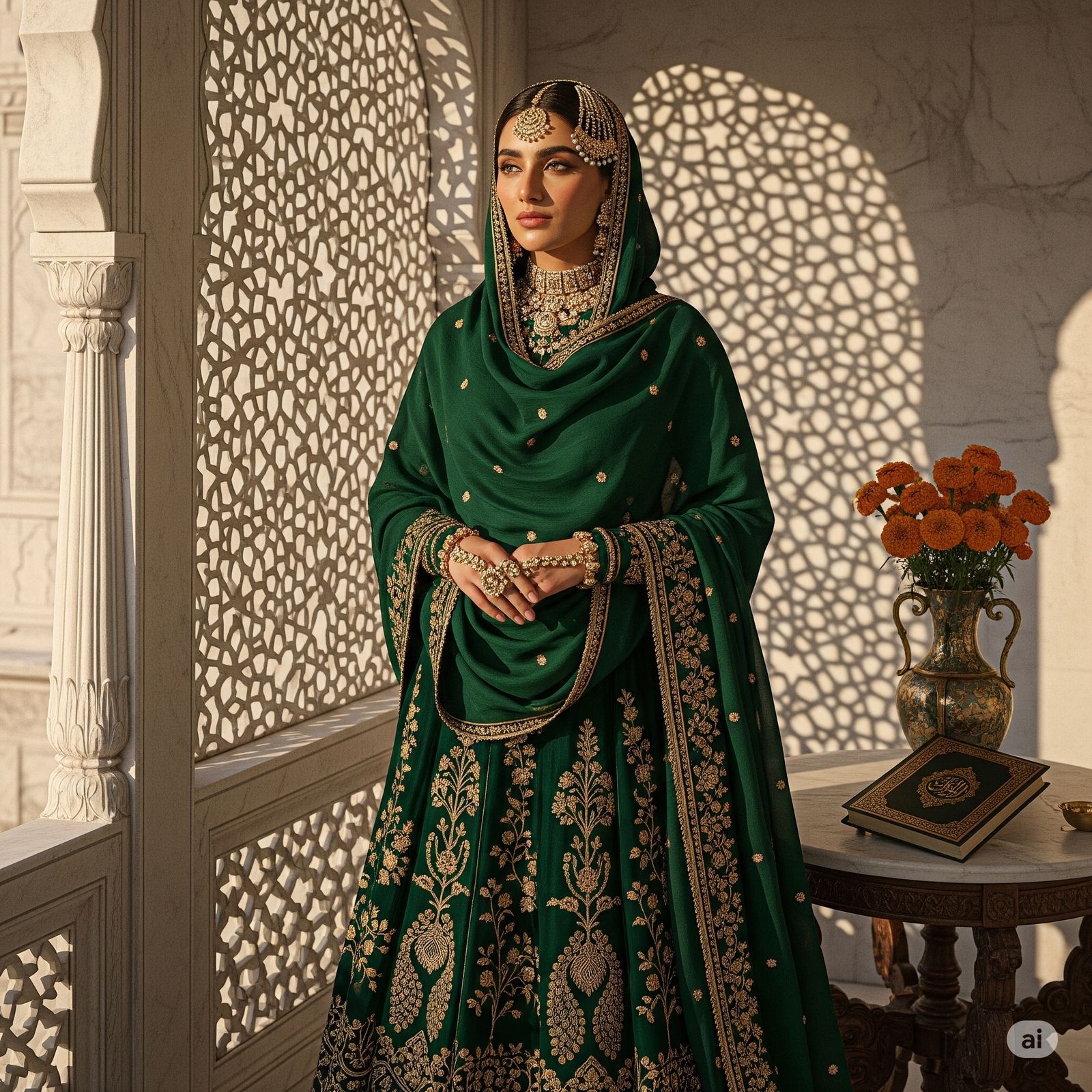 Anarkali on Mughal balcony