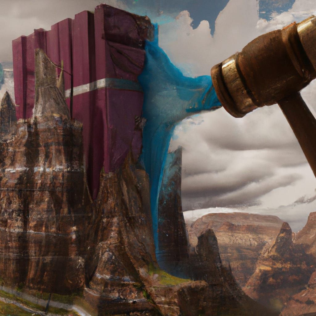 Mjolnir creating the Grand Canyon detailed matte painting, d...