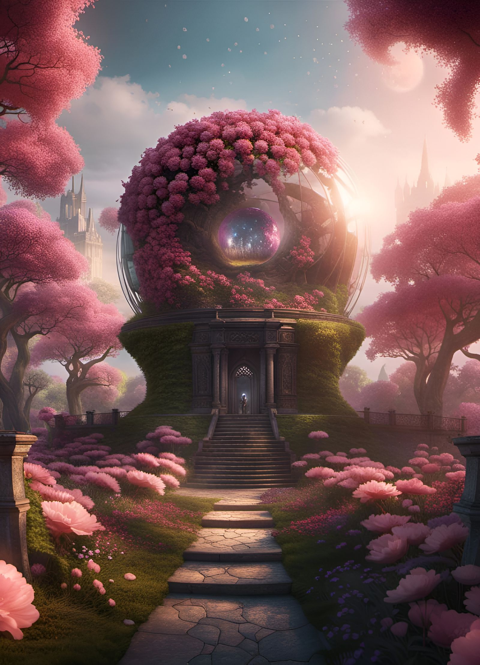 Dreamy Sphere: Floral Cataclysm in Elven Realm