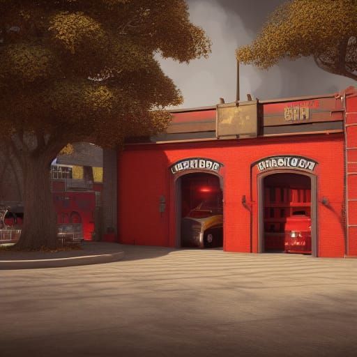 1950s fire station