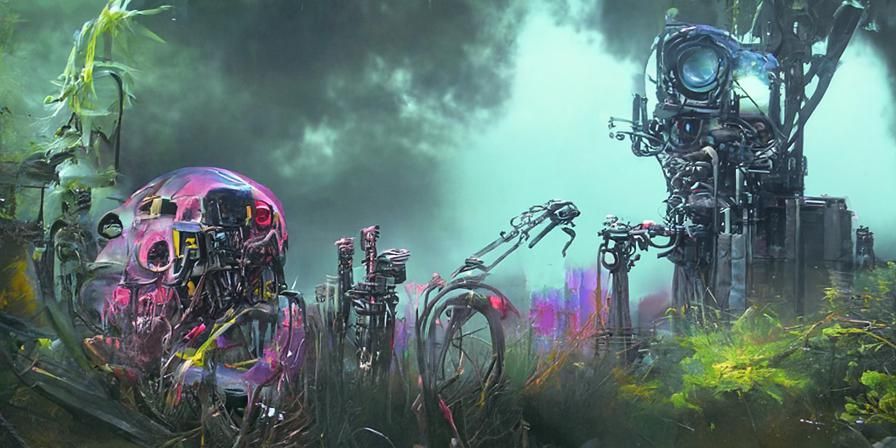cybernetically enhanced Cybergothic concept, by Roberto Aize...