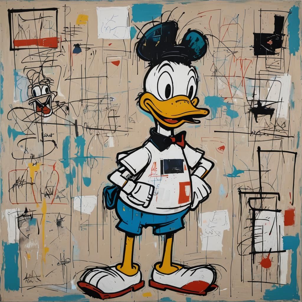 Donald Duck by Jean-Michel Basquiat"