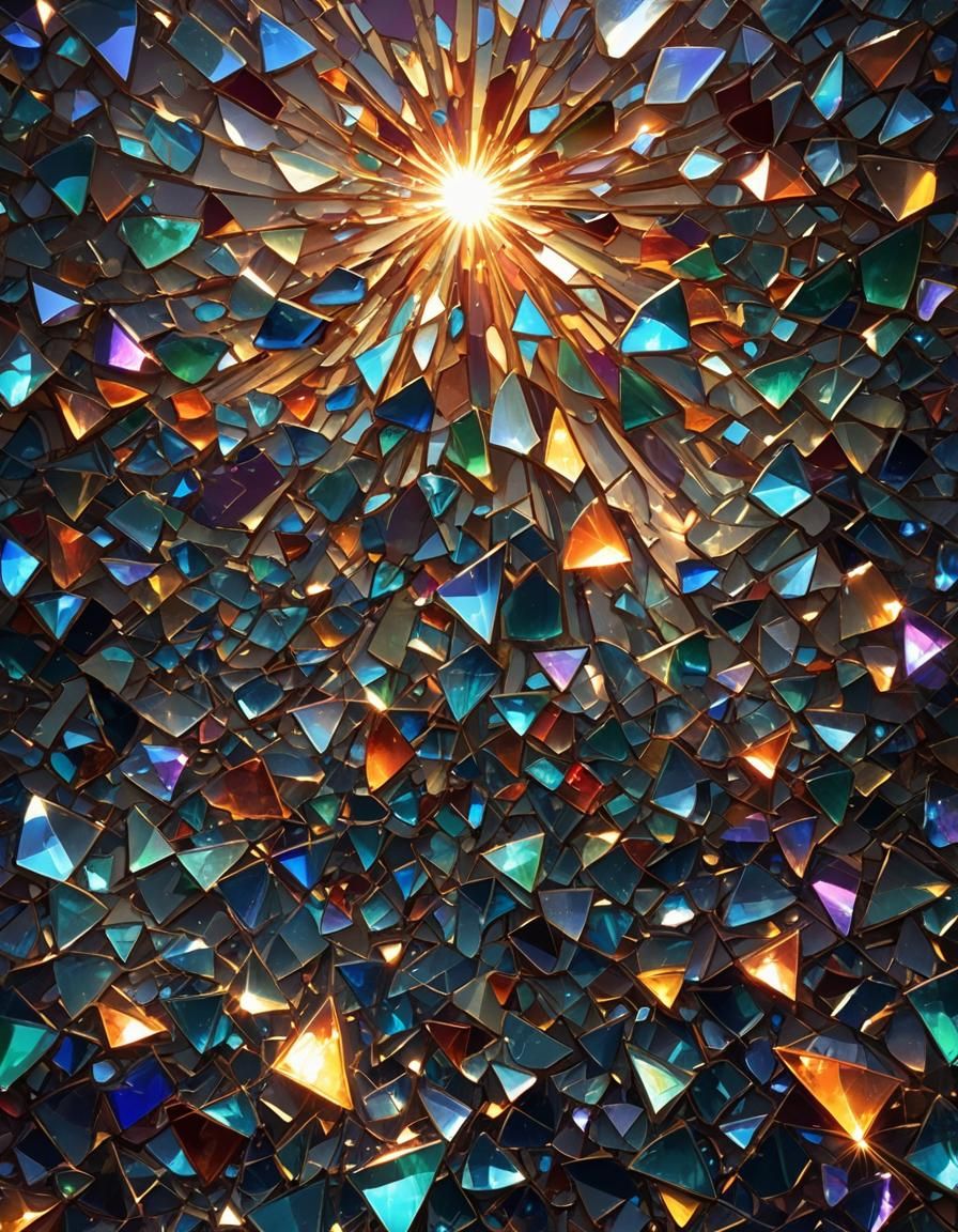 Sparkling Broken Glass - AI Generated Artwork - NightCafe Creator