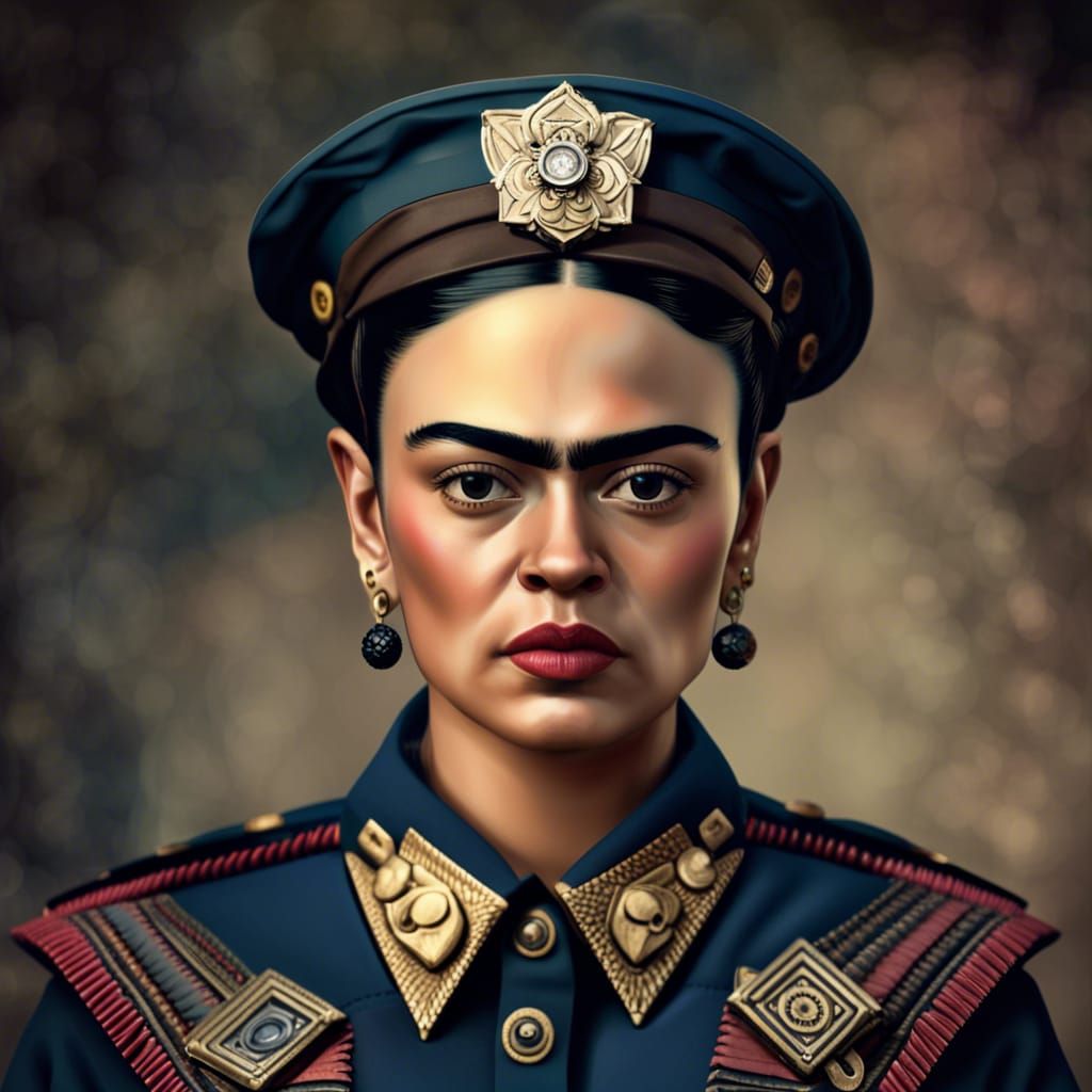 Frida Kahlo police officer - AI Generated Artwork - NightCafe Creator