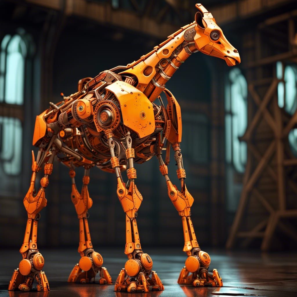 futuristic giraffe Generated Artwork - NightCafe Creator