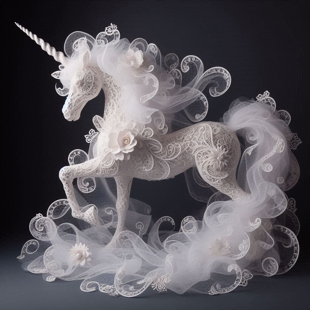 Tulle Unicorn Sculpture