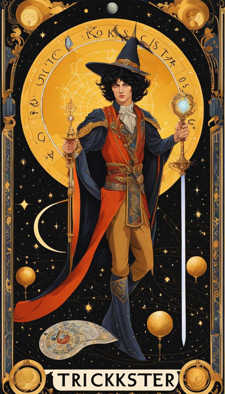 "The trickster" tarot card