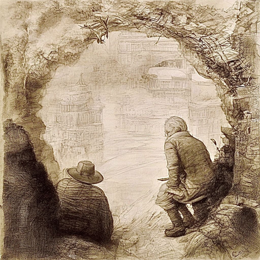 Well when I was a lad, in the style of Goya