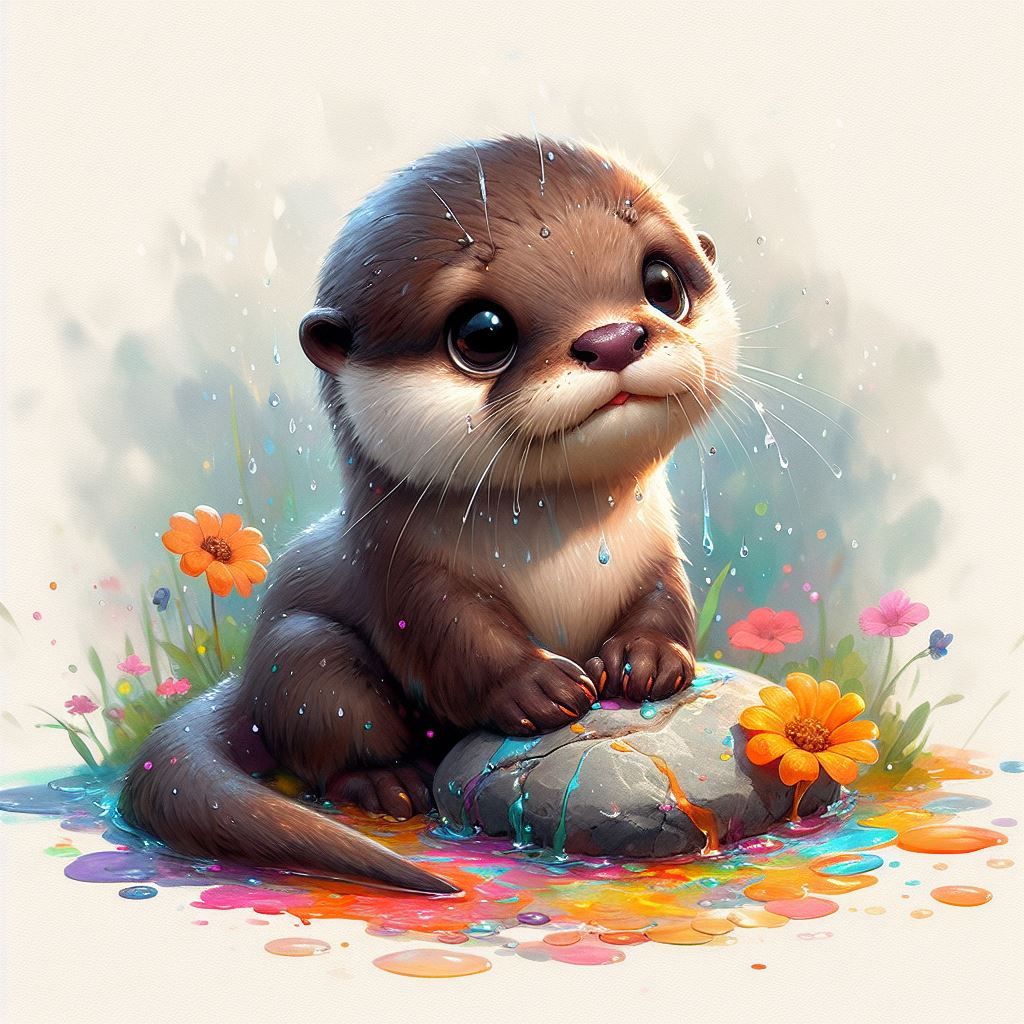 baby otter by Xarir