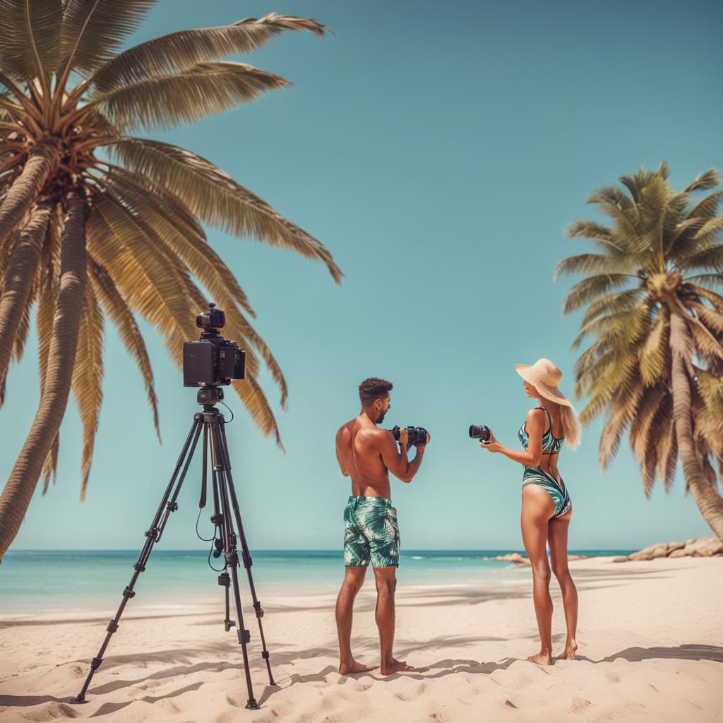 Discussing the photoshoot
