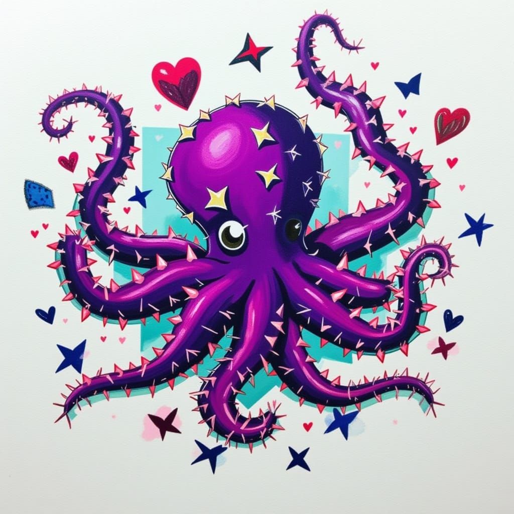 <lora:CACTUS HEART:1.0> Octopus