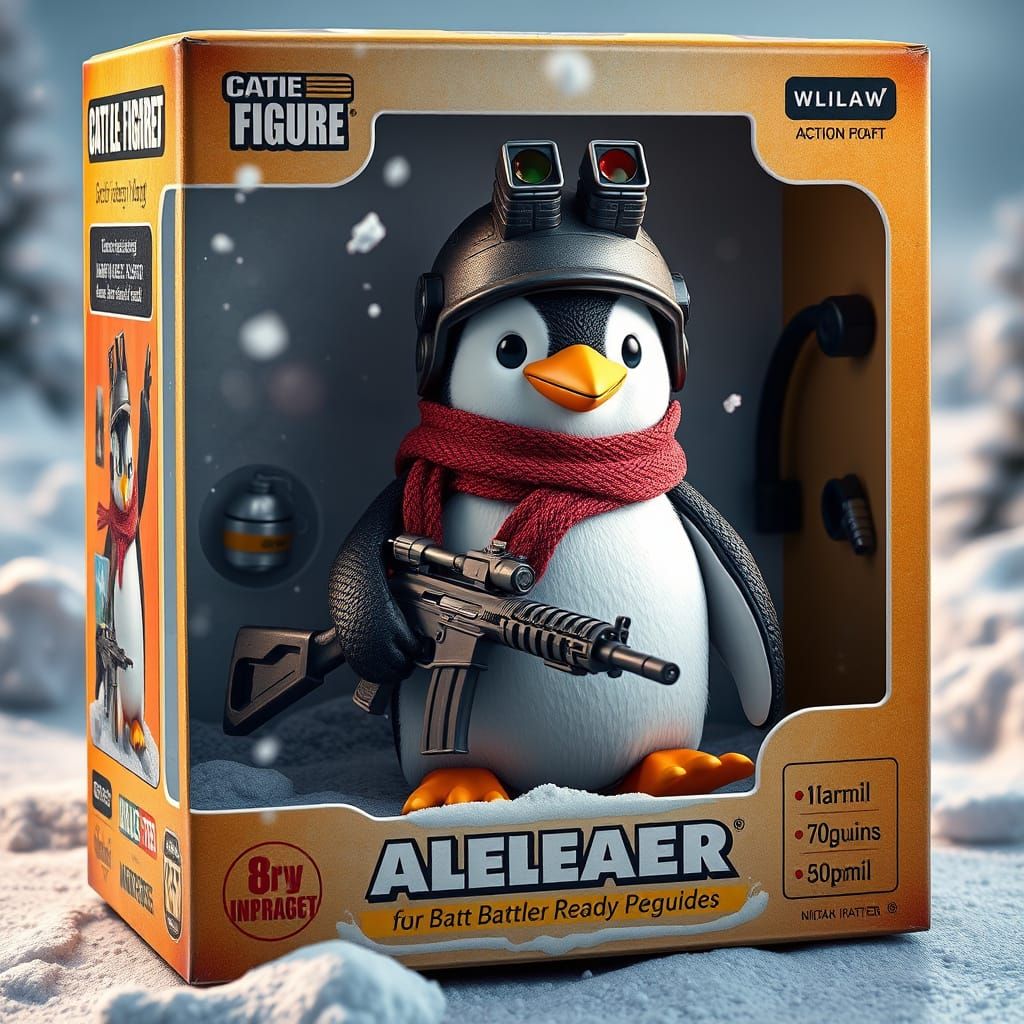 🐧📦 Penguin Soldier Action Figure🧸📦  by @Kakamonster