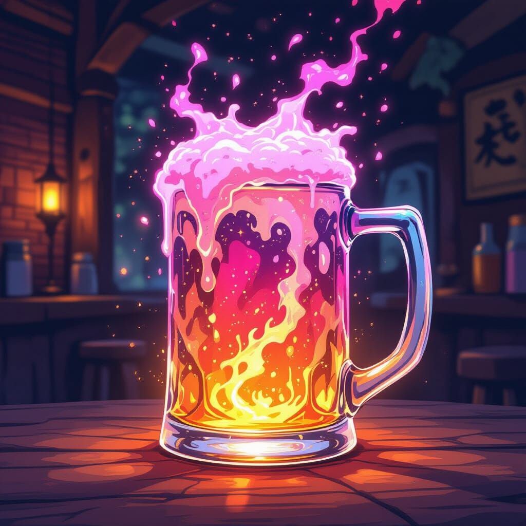 Glimmerglow Grog (HiDream i1 Fast + Qwen Image Edit Plus)